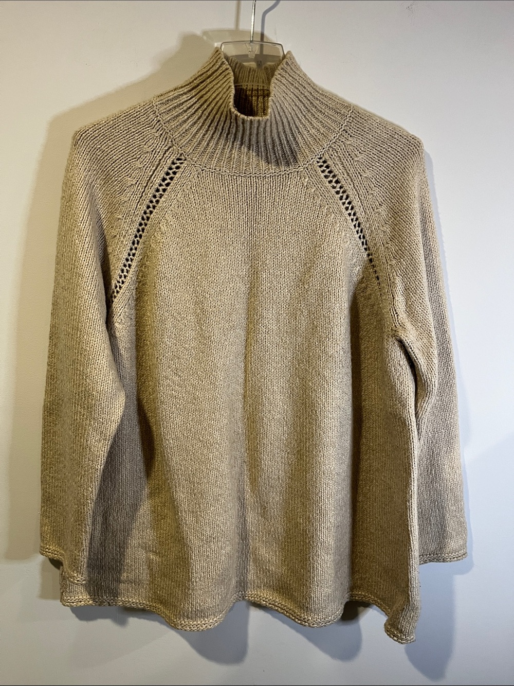 J Jill Pure Jill Cream Turtleneck Pullover Sweater, Sz 1x